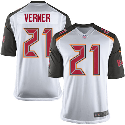 Men's Limited Alterraun Verner Nike Jersey White Road - #21 NFL Tampa Bay Buccaneers